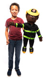 25" Fireman Puppet Black