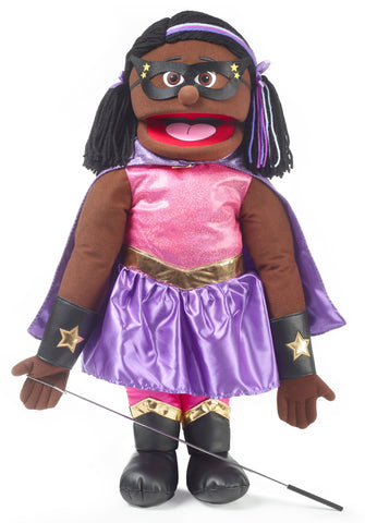 25" Superhero Girl Puppet Black