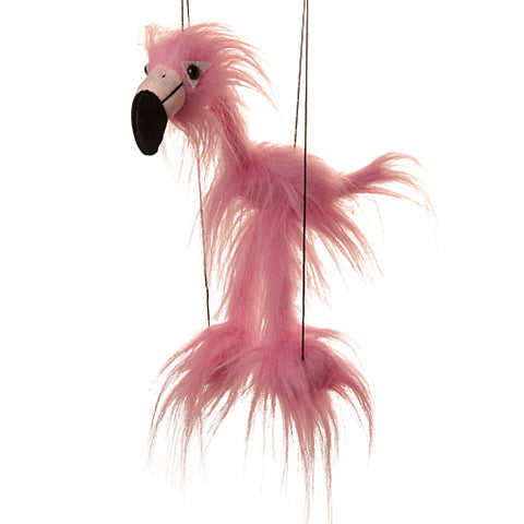 8" Pink Flamingo Marionette Small