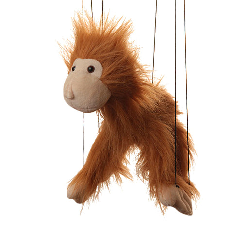 8" Brown Monkey Marionette Small