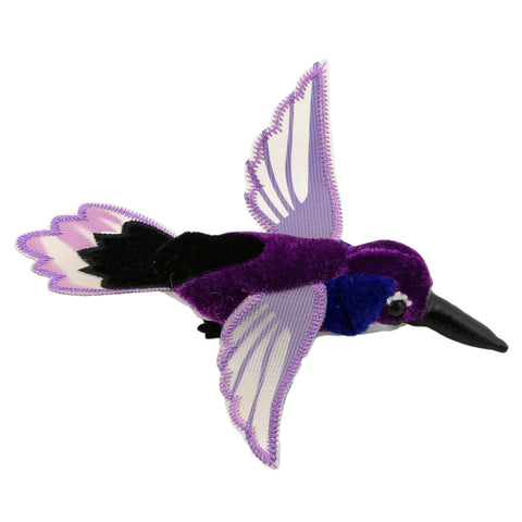 6" Hummingbird Purple Finger Puppet