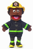 14" Fireman Puppet Black - Puppethut
