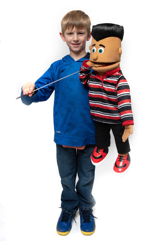 25 Kenny, Peach Boy, Full Body, Ventriloquist Style Puppet