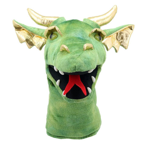 16" Large Green Dragon Head Puppet