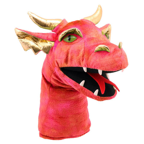 16" Large Red Dragon Head Puppet