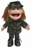 14" Army Girl Glove Puppet
