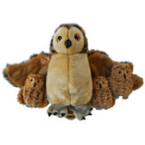 Mother Owl with 3 Baby Finger Puppets
