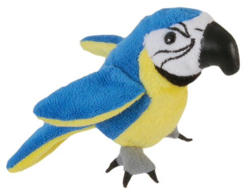6" Macaw-Blue & Gold Finger Puppet