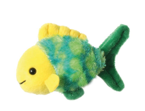 6" Fish- Green & Yellow Finger Puppet