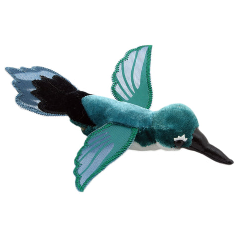 6" Hummingbird Emerald Finger Puppet