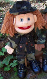 14" Army Girl Glove Puppet - Puppethut