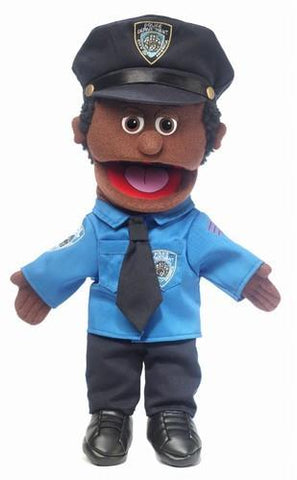 14" Policeman Puppet Black - Puppethut